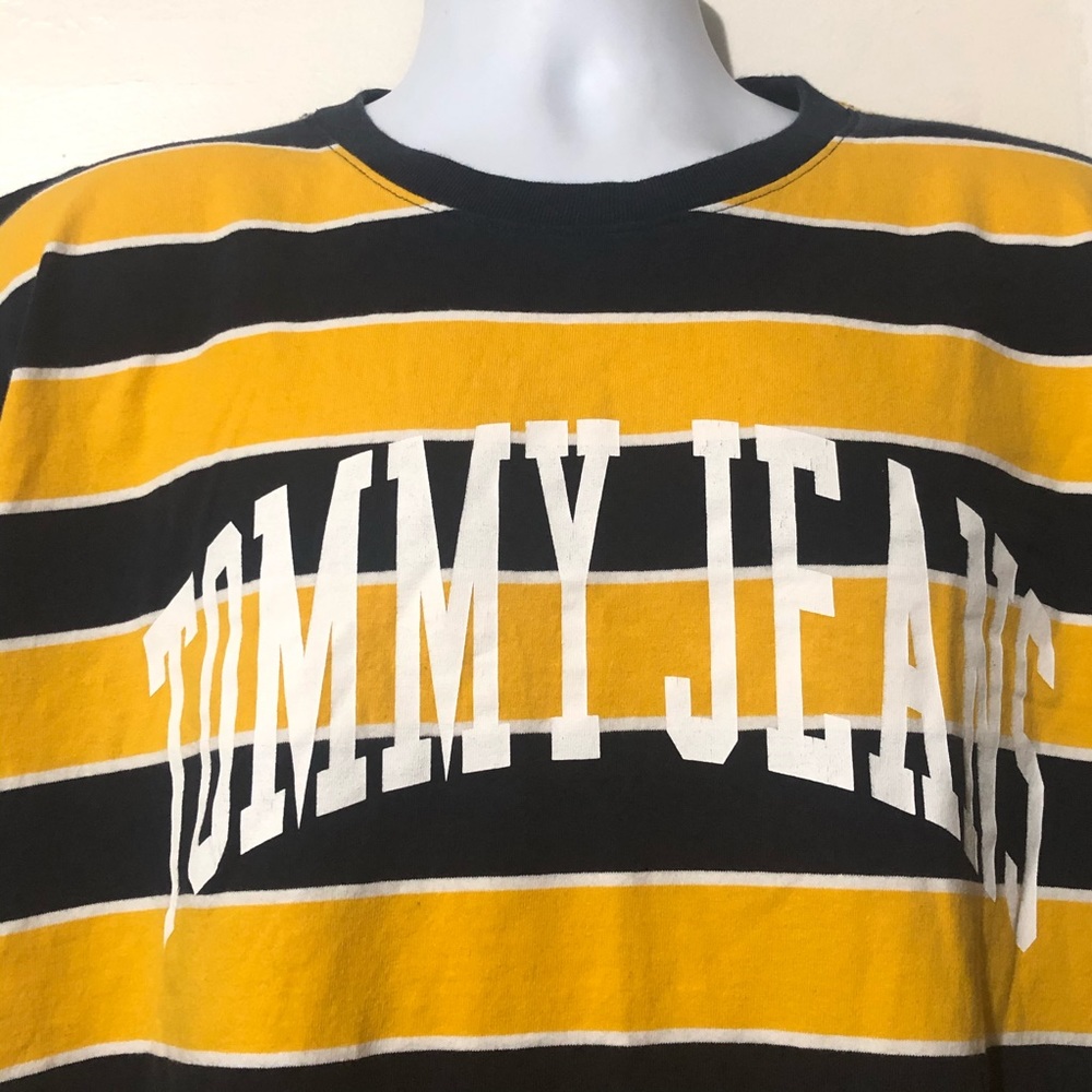 Tommy Jeans VTG Mens Striped Short Sleeve Shirt